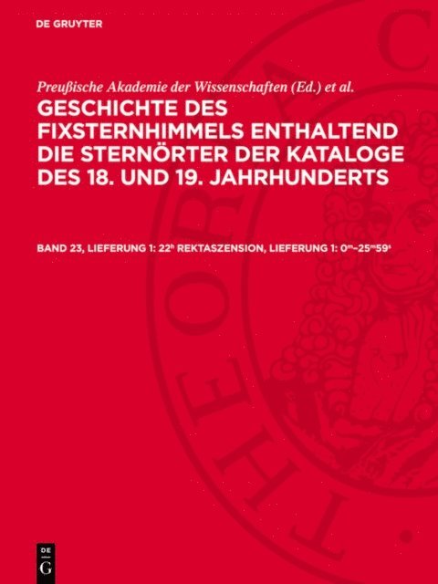 22h Rektaszension, Lieferung 1: 0m–25m59s, E-bok