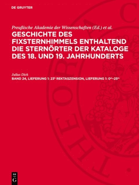 Julius Dick - 23h Rektaszension, Lieferung 1: 0m–25m, E-bok