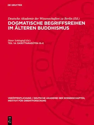 Dieter Schlingloff - Daśottarasūtra IX-X, Inbunden. Tillgänglighet: Tillfälligt slut