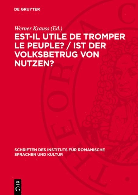 Werner Krauss - Est-il utile de tromper le peuple? / Ist der Volksbetrug von Nutzen?, E-bok