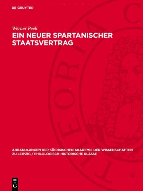 Werner Peek - Ein Neuer spartanischer Staatsvertrag, E-bok