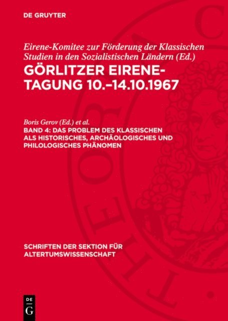 Lukas Richter, Boris Gerov - Das Problem des klassischen als historisches, archäologisches und philologisches Phänomen, E-bok. Tillgänglighet: Lägg i varukorg