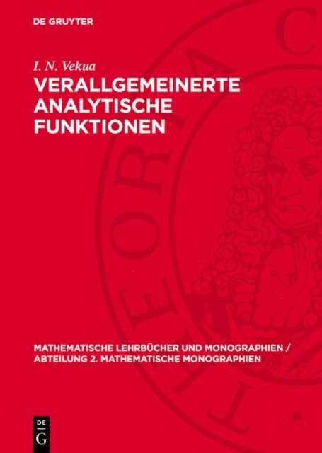 I. N. Vekua - Verallgemeinerte analytische Funktionen, E-bok