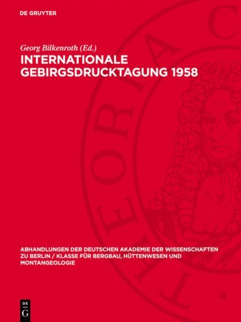 Georg Bilkenroth - Internationale Gebirgsdrucktagung 1958, E-bok