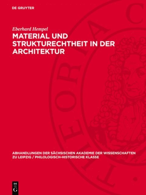 Eberhard Hempel - Material und Strukturechtheit in der Architektur, E-bok