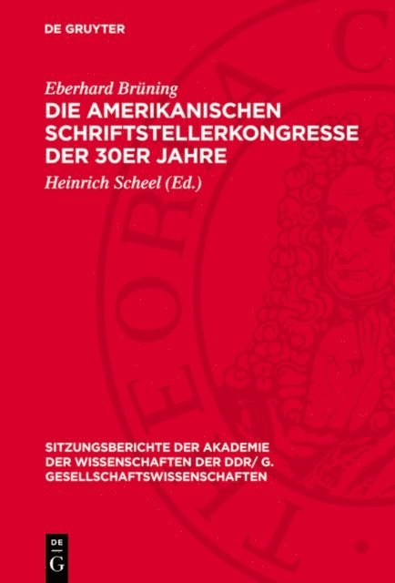 Die amerikanischen Schriftstellerkongresse der 30er Jahre