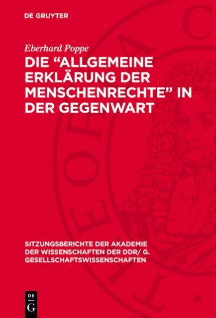 Eberhard Poppe - Die „Allgemeine Erklärung der Menschenrechte“ in der Gegenwart, E-bok