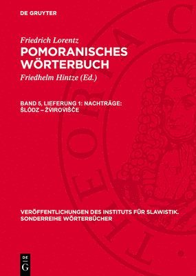 Friedrich Lorentz, Friedhelm Hintze - Nachträge, Inbunden