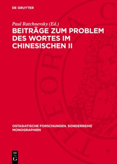 Paul Ratchnevsky - Beiträge zum Problem des Wortes im Chinesischen II, E-bok