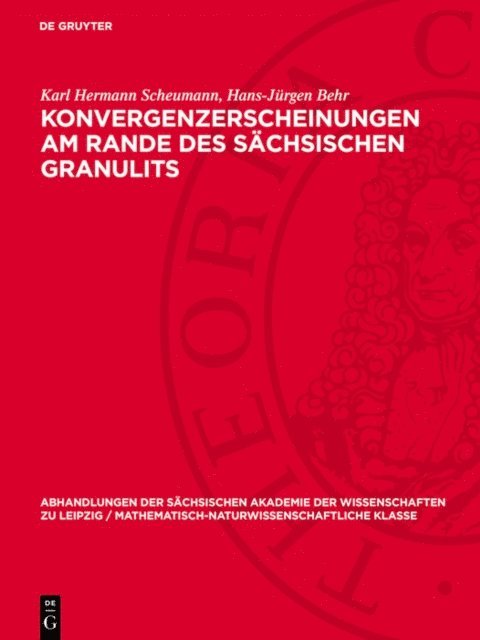 Hans-Jurgen Behr, Karl Hermann Scheumann - Konvergenzerscheinungen am Rande des sächsischen Granulits, E-bok
