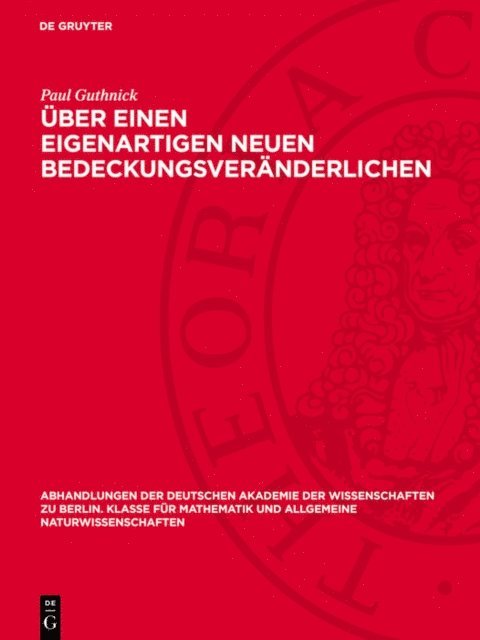 Paul Guthnick - Über einen eigenartigen neuen Bedeckungsveränderlichen, E-bok