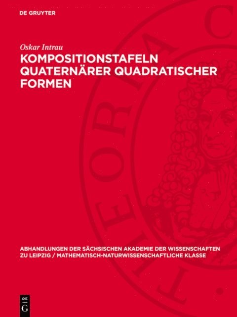 Oskar Intrau - Kompositionstafeln quaternärer quadratischer Formen, E-bok