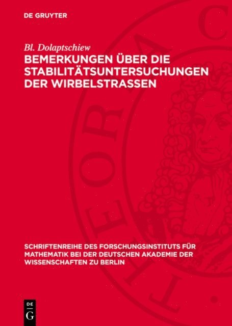 Bl. Dolaptschiew - Bemerkungen über die Stabilitätsuntersuchungen der Wirbelstrassen, E-bok