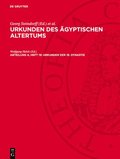 Historische Inschriften Thutmosis' IV. Und Biographische Inschriften Seiner Zeitgenossen