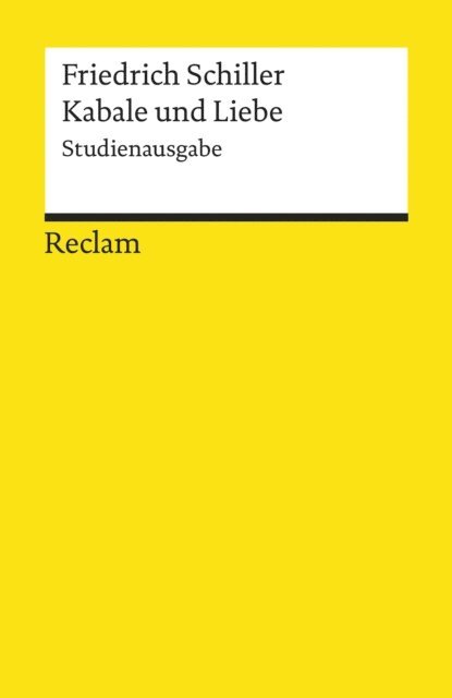 Friedrich Schiller, Alexander Kosenina - Kabale und Liebe. Studienausgabe, E-bok
