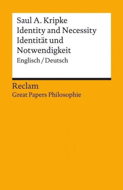 Saul A. Kripke, Gregor Michael Horzer - Identity and Necessity / Identität und Notwendigkeit. Englisch/Deutsch, E-bok