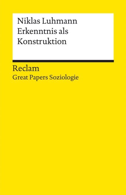 Niklas Luhmann, Oliver Jahraus - Erkenntnis als Konstruktion, E-bok