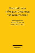 Festschrift zum siebzigsten Geburtstag von Werner Lorenz