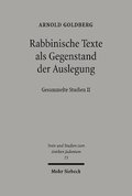 Rabbinische Texte als Gegenstand der Auslegung
