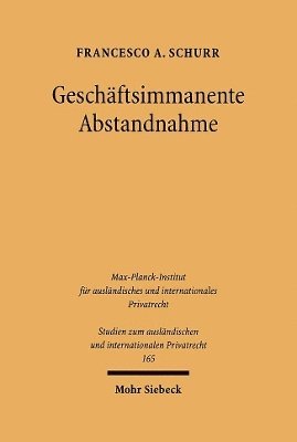 Francesco A. Schurr - Geschäftsimmanente Abstandnahme, Häftad