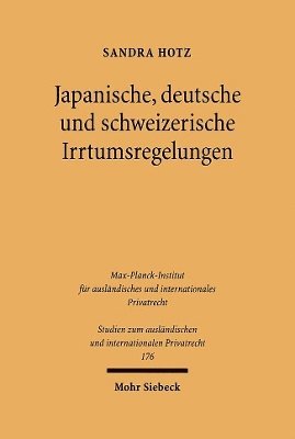 Japanische, deutsche und schweizerische Irrtumsregelungen