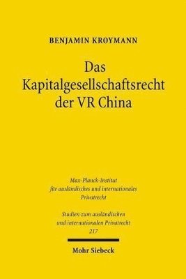 Das Kapitalgesellschaftsrecht der VR China