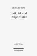 Textkritik und Textgeschichte