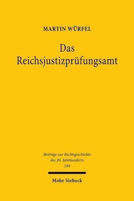 Martin Wurfel - Das Reichsjustizprufungsamt, Häftad