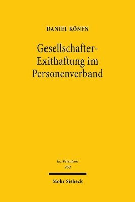 Daniel Könen - Gesellschafter-Exithaftung im Personenverband, Inbunden