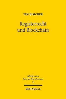 Tim Blöcher - Registerrecht und Blockchain, Häftad