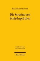 Alexander Archner - Die Scrutiny von Schiedssprüchen, Häftad