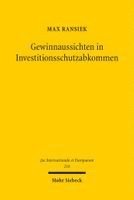Max Ransiek - Gewinnaussichten in Investitionsschutzabkommen, Häftad