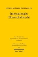 Joshua Alberto Khoi Kohler - Internationales Elternschaftsrecht, Häftad