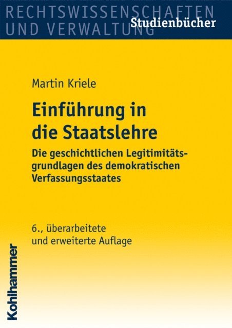 Martin Kriele - Einführung in die Staatslehre, E-bok