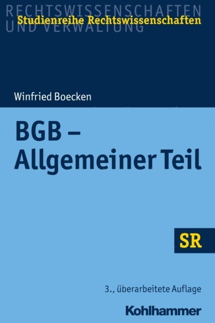 Winfried Boecken - BGB - Allgemeiner Teil, E-bok