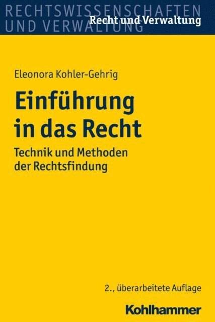 Eleonora Kohler-Gehrig - Einführung in das Recht, E-bok