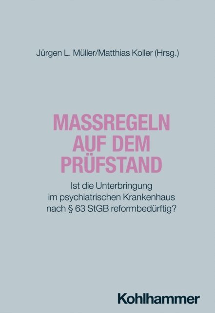 Matthias Koller, Jurgen L. Muller - Maßregeln auf dem Prüfstand, E-bok