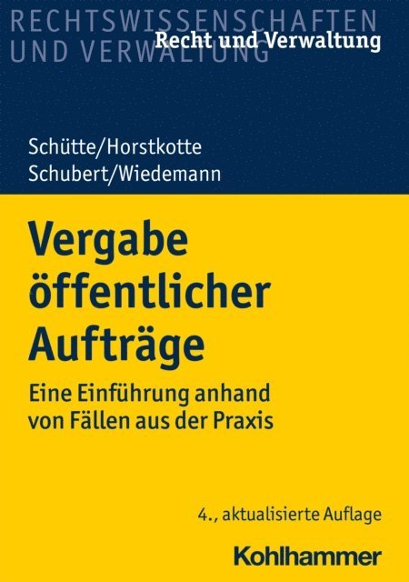 Jorg Wiedemann, Mathias Schubert, Michael Horstkotte, Dieter B. Schutte - Vergabe öffentlicher Aufträge, E-bok