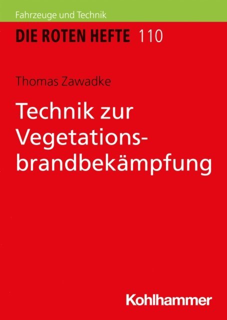 Thomas Zawadke - Technik zur Vegetationsbrandbekämpfung, E-bok