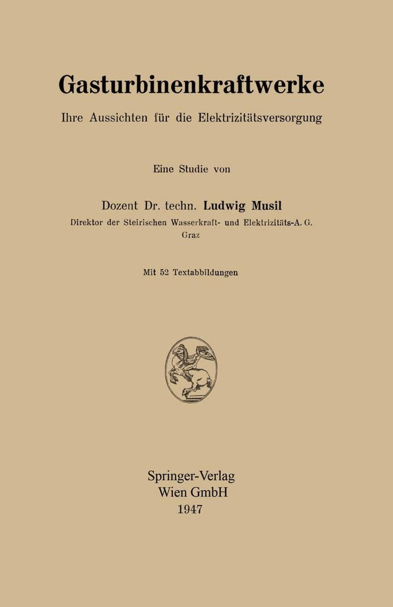 Ludwig Musil - Gasturbinenkraftwerke, Häftad. Tillgänglighet: Lägg i varukorg