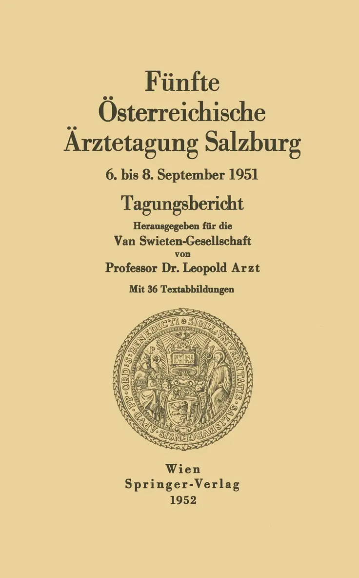 Leopold Arzt - Fünfte Österreichische Ärztetagung Salzburg, Häftad. Tillgänglighet: Lägg i varukorg