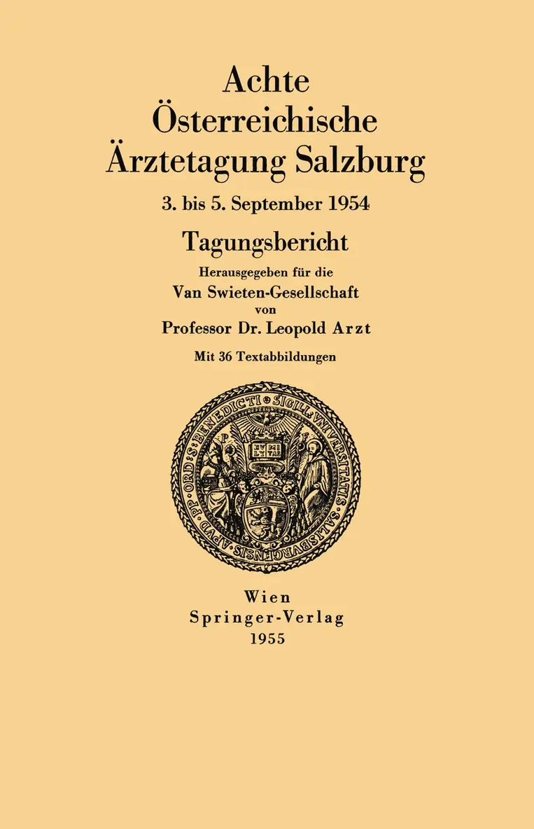 Leopold Arzt - Achte Österreichische Ärztetagung Salzburg, Häftad. Tillgänglighet: Lägg i varukorg