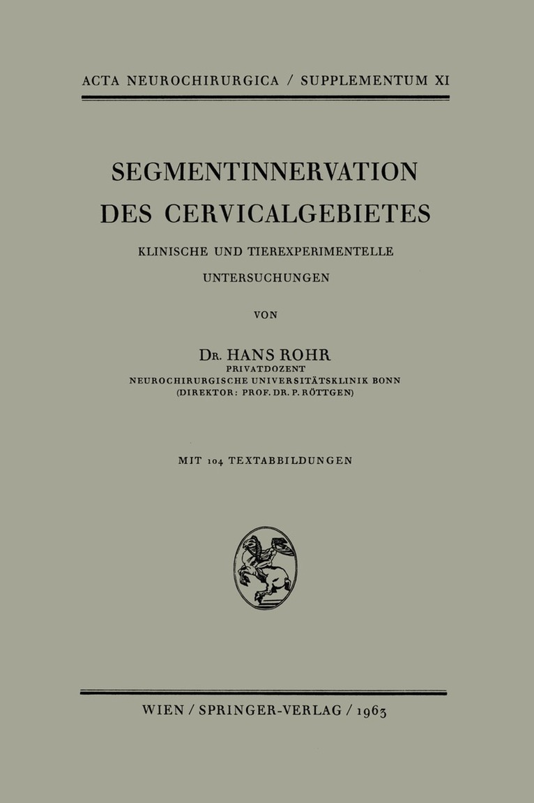 Segmentinnervation des Cervicalgebietes