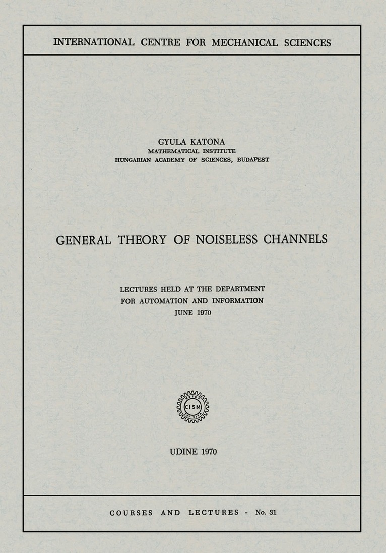 General Theory of Noiseless Channels