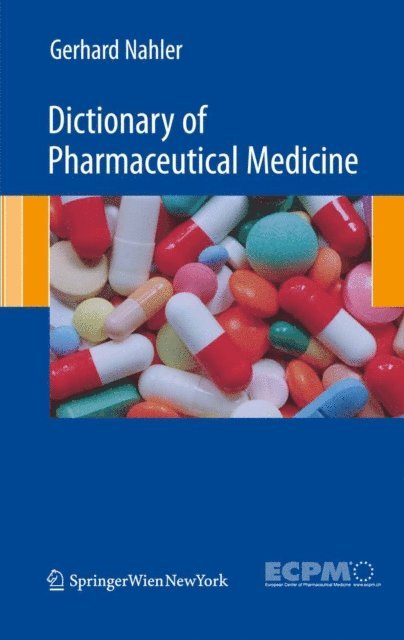 Gerhard Nahler - Dictionary of Pharmaceutical Medicine, E-bok. Tillgänglighet: Lägg i varukorg