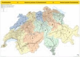 Kümmerly+Frey Thematische Karte Schweiz Postleitzahlenkarte Poster 1:260.000, Övrigt