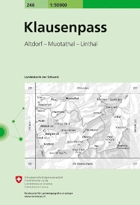 Bundesamt für Landestopografie swisstopo - Klausenpass, Övrigt