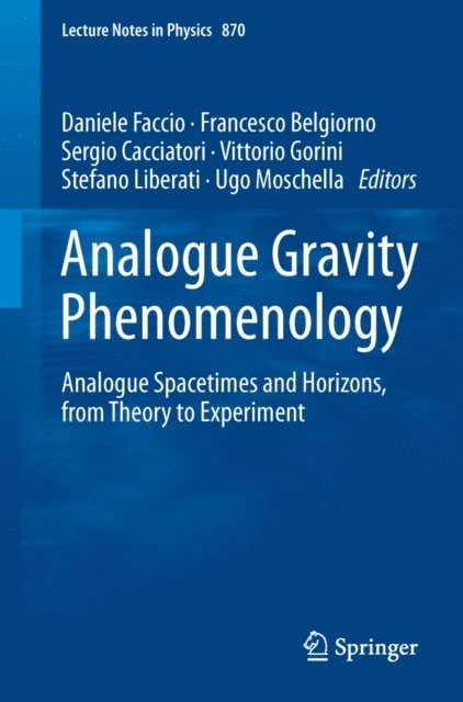 Ugo Moschella, Stefano Liberati, Vittorio Gorini, Sergio Cacciatori, Francesco Belgiorno, Daniele Faccio - Analogue Gravity Phenomenology, E-bok