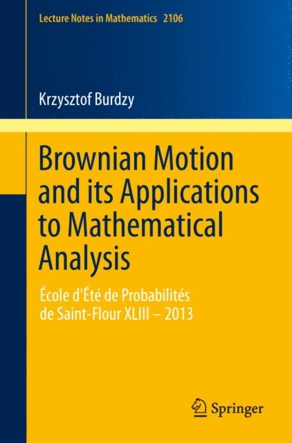 Krzysztof Burdzy - Brownian Motion and its Applications to Mathematical Analysis, E-bok