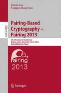 Pairing-Based Cryptography -- Pairing 2013